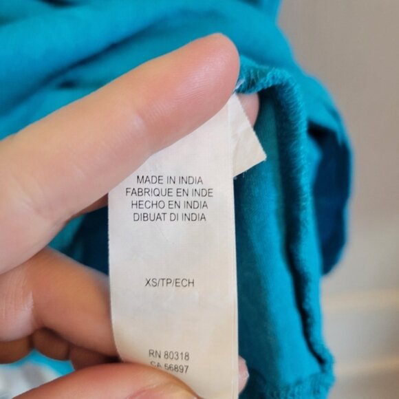 Lucky Brand Blue Embroidered Tank Top - Picture 4 of 6